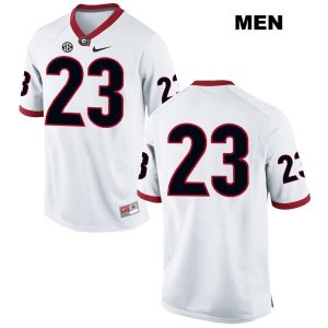 Men's Georgia Bulldogs NCAA #23 Caleeb Roberson Nike Stitched White Authentic No Name College Football Jersey GRL3554WC